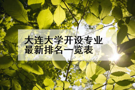 大连大学开设专业最新排名一览表