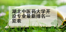 湖北中医药大学开设专业最新排名一览表