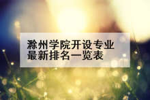 滁州学院开设专业最新排名一览表