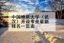 中国地质大学（武汉）开设专业最新排名一览表