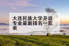 大连民族大学开设专业最新排名一览表
