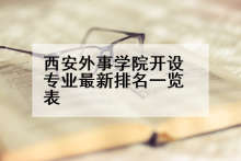 西安外事学院开设专业最新排名一览表