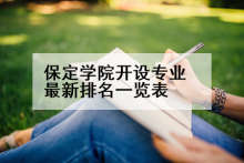 保定学院开设专业最新排名一览表