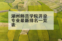 湖州师范学院开设专业最新排名一览表