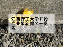 江西理工大学开设专业最新排名一览表