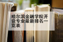 哈尔滨金融学院开设专业最新排名一览表