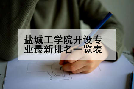 盐城工学院开设专业最新排名一览表