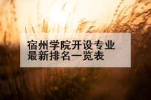 宿州学院开设专业最新排名一览表