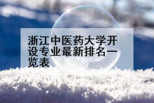 浙江中医药大学开设专业最新排名一览表