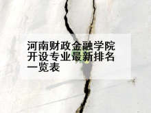 河南财政金融学院开设专业最新排名一览表