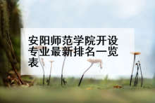 安阳师范学院开设专业最新排名一览表