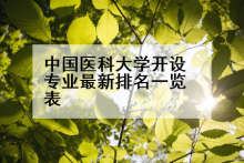 中国医科大学开设专业最新排名一览表