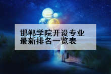 邯郸学院开设专业最新排名一览表