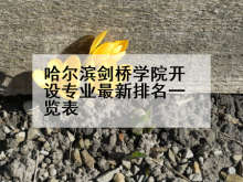 哈尔滨剑桥学院开设专业最新排名一览表