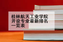 桂林航天工业学院开设专业最新排名一览表