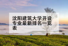 沈阳建筑大学开设专业最新排名一览表