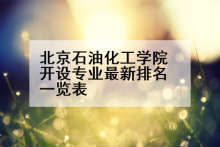 北京石油化工学院开设专业最新排名一览表
