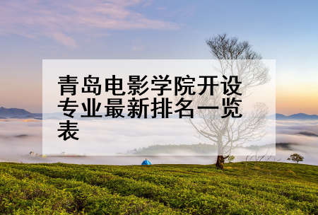 青岛电影学院开设专业最新排名一览表