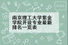 南京理工大学紫金学院开设专业最新排名一览表