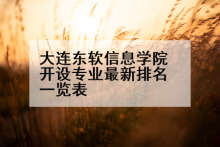 大连东软信息学院开设专业最新排名一览表