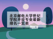 北京邮电大学世纪学院开设专业最新排名一览表