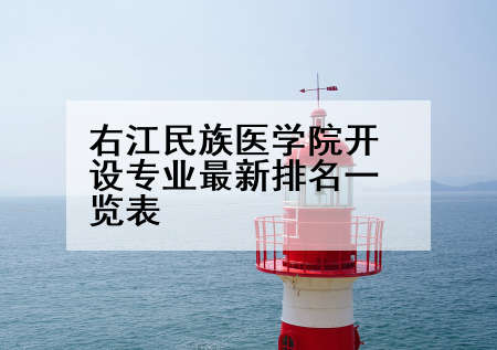 右江民族医学院开设专业最新排名一览表