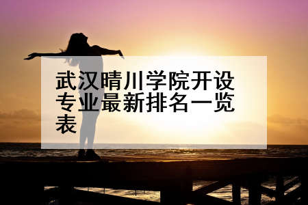 武汉晴川学院开设专业最新排名一览表
