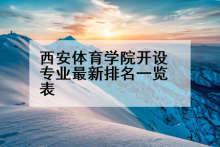 西安体育学院开设专业最新排名一览表