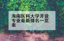 海南医科大学开设专业最新排名一览表