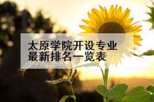 太原学院开设专业最新排名一览表