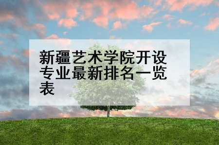 新疆艺术学院开设专业最新排名一览表
