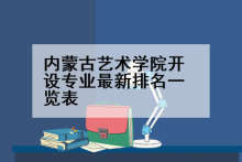 内蒙古艺术学院开设专业最新排名一览表