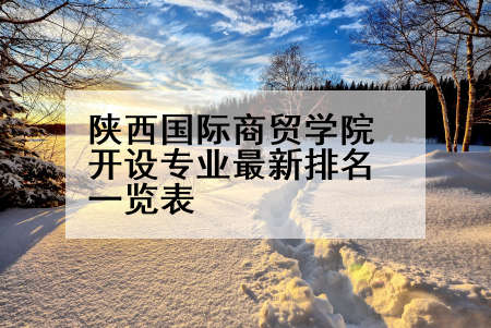 陕西国际商贸学院开设专业最新排名一览表