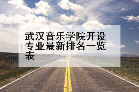 武汉音乐学院开设专业最新排名一览表