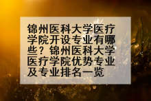 锦州医科大学医疗学院开设专业有哪些？锦州医科大学医疗学院优势专业及专业排名一览