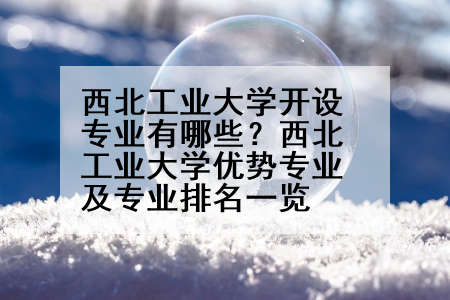 西北工业大学开设专业有哪些？西北工业大学优势专业及专业排名一览