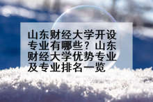 山东财经大学开设专业有哪些？山东财经大学优势专业及专业排名一览