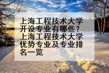 上海工程技术大学开设专业有哪些？上海工程技术大学优势专业及专业排名一览