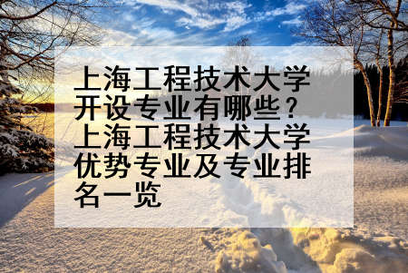 上海工程技术大学开设专业有哪些？上海工程技术大学优势专业及专业排名一览