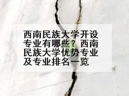 西南民族大学开设专业有哪些？西南民族大学优势专业及专业排名一览