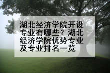 湖北经济学院开设专业有哪些？湖北经济学院优势专业及专业排名一览