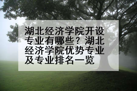 湖北经济学院开设专业有哪些？湖北经济学院优势专业及专业排名一览