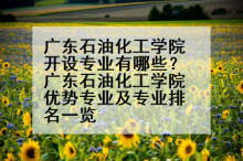 广东石油化工学院开设专业有哪些？广东石油化工学院优势专业及专业排名一览