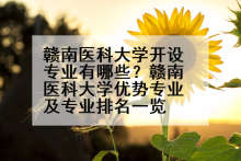 赣南医科大学开设专业有哪些？赣南医科大学优势专业及专业排名一览