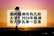湖南株洲市有几所大学？2024年株洲市大学名单一览表