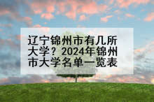辽宁锦州市有几所大学？2024年锦州市大学名单一览表