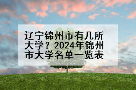 辽宁锦州市有几所大学？2024年锦州市大学名单一览表