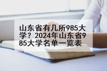山东省有几所985大学？2024年山东省985大学名单一览表
