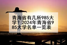 青海省有几所985大学？2024年青海省985大学名单一览表