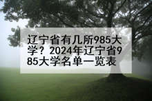 辽宁省有几所985大学？2024年辽宁省985大学名单一览表